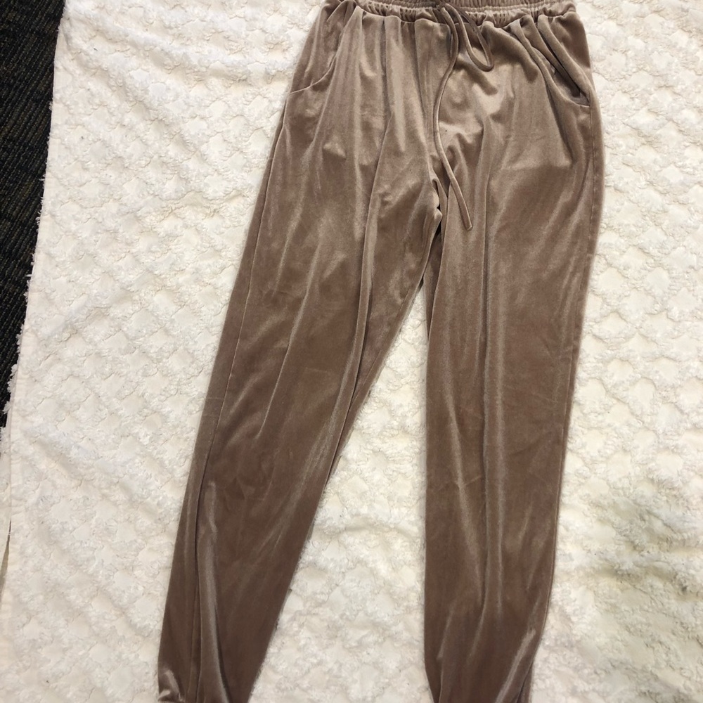 Velvet joggers